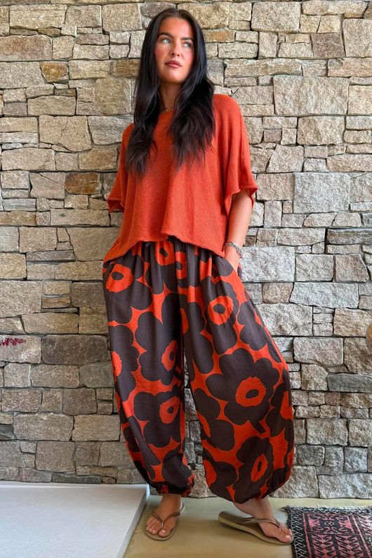 Carnaby Balloon Cuff Pant Coffee Bean & Sunset
